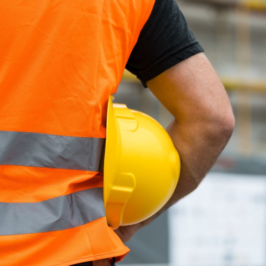 a person in safety gear